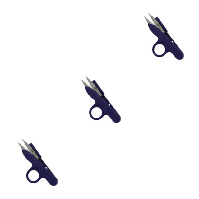 QualitChoice ABS Portable Sewing Scissors – Professional Stainless Steel Cutter Embroidery Scissors Sewing Cutter dark blue 3Set