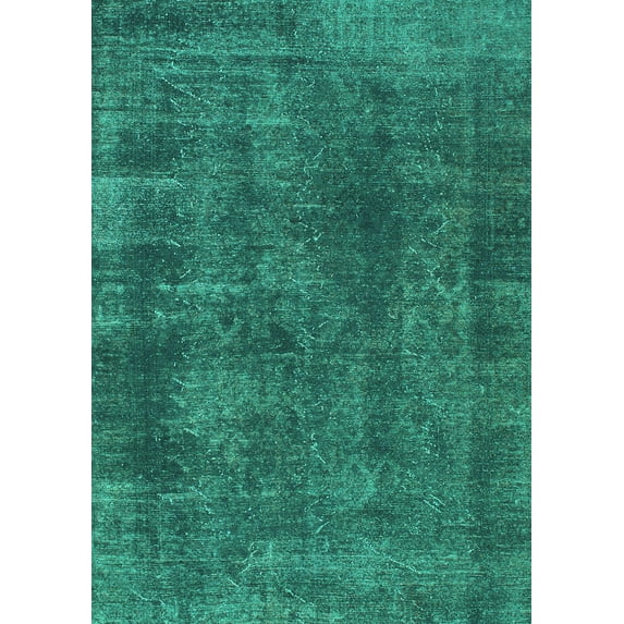 Ahgly Company Indoor Rectangle Abstract Turquoise Blue Modern Area Rugs, 7' x 10'