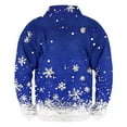 thumbnail image 3 of successthop Mens Christmas Sweatshirt Snow Quarter Zip Long Sleeve Sweater Pullover Top with Pocket Streetwear Blue 2XL, 3 of 3