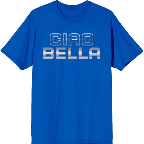 Ciao Bella Adult Royal Blue Crew Neck Short Sleeve Tee-Medium