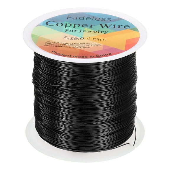 Uxcell Artistic Wire 328ft 26 Gauge Copper Craft Wrapping Wire, Black