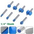thumbnail image 6 of Power Tool Router Bit 1/4Inch 6.35Mm Shank Carbide Woodworking Core Box Router Bit Milling Cutter Round Bottom 7.96Mm Fangkenuo, 6 of 9