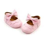 Listenwind Baby Girls Princess Shoes Bowknot Anti-Slip Rubber Sole First Walkers