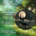 thumbnail image 3 of 3D Metal Hanging Wind Spinners - Mandala Design with Cypress Trees & Moon - Unique Yard & Garden Decor, 3 of 6