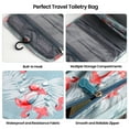 thumbnail image 5 of InnOrca Portable Travel Toiletry Bag Home Cosmetic Organizer Makeup Bag, Blue & Flamingo, 5 of 7