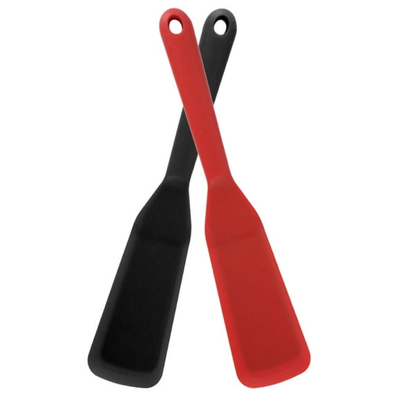 SEWCHICS Household Cooking Spatula Silicone Non Stick Heat Resistant Red 2Pcs 10X1.9X0.4In