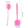 thumbnail image 4 of Unique Bargains Double Sided Long Handle Bath Brush for Bath Pink, 4 of 6