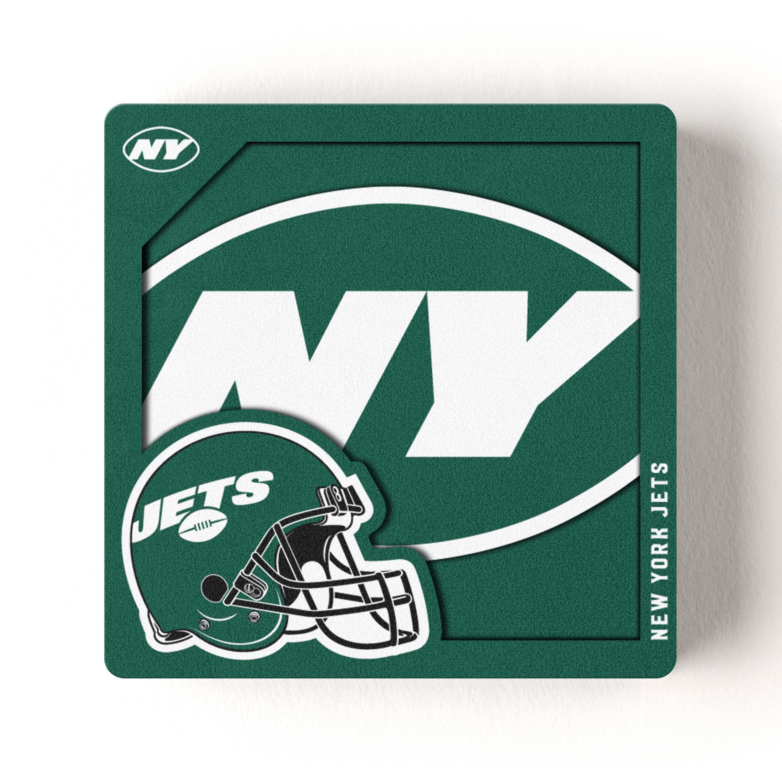 YouTheFan New York Jets 3D-LSM 3D Logo Series Magnet