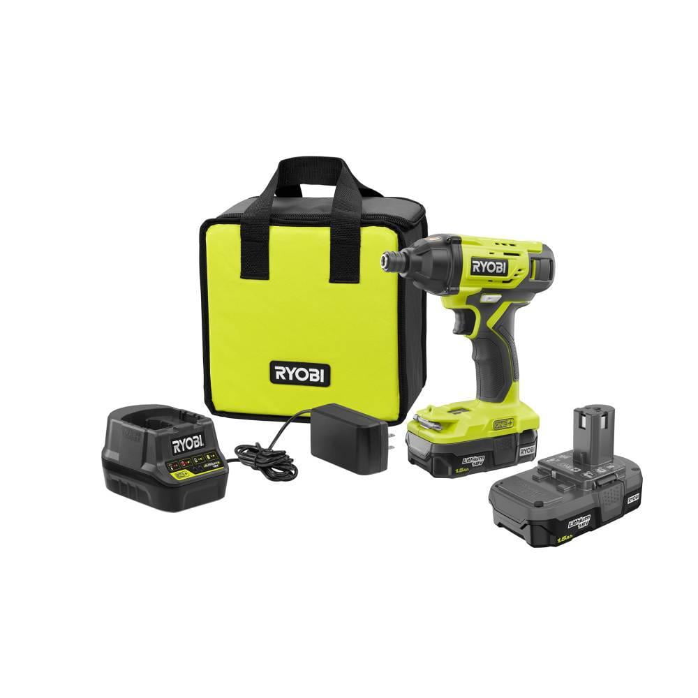 Lithium Ion Cordless Drill/Impact Driver Combo Charger Bag Ryobi 18-Volt ONE