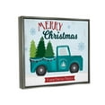 thumbnail image 3 of Merry Christmas Farm Fresh Trees Sign Holiday Graphic Art Luster Gray Framed Art Print Wall Art, 3 of 6