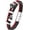 Black&Red, variant on Double Skull Bracelets for Men, 316L Stainless Steel Cuff Punk Bracelets, Skeleton Row Genuine Leather Bracelet Gothic Jewelry