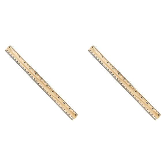 under $1,Wooden Rulers,2 Pack Dual Scale Natural Wood Measuring Rulers 12 inch