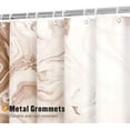 thumbnail image 3 of Brown Marble Extra Long Shower Curtain Set 72 x 84, Modern Ombre 84 inch XL Shower Curtains for Chic Bathroom Decor, Abstract Watercolor Fabric Shower Curtain, 3 of 6