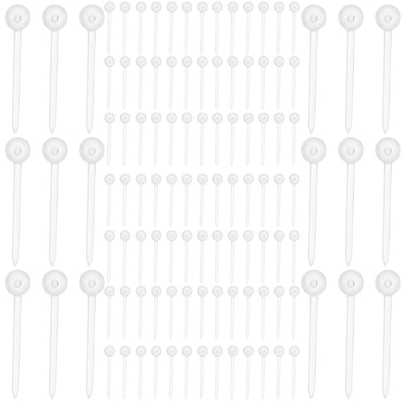 LOLIPPYY 1000pcs Sequin Fixed Tacks White Plastic Handicraft Supply for DIY Projects