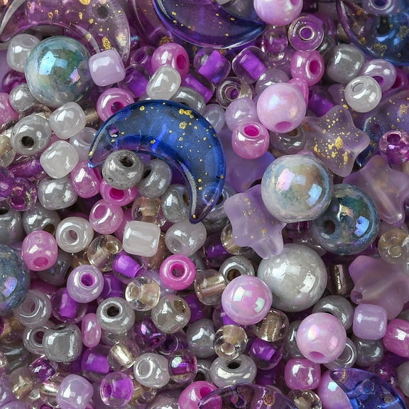 1 bag DIY Jewelry Making Findings Kits Including Glass Beads Pendants Acrylic Beads Orchid Beads: 2.5~8x4~8.5x4~8.5mm Hole: 1~1.8mm 845pcs; Pendants: 16x11.5x3.2mm Hole: 1.2mm