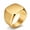 Gold, variant on Men's Signet Ring, Stainless Steel Square Ring for Men, Matte Flat Top