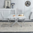 thumbnail image 4 of Lift Top Coffee Table, 4 In 1 Multi-Function Lifting Table, W/0.8-inch Wood Grain Process Sticker Desktop & Silver Metal Legs For Home Office 18.3in - 29in Adjustable Height, 4 of 9