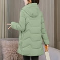 thumbnail image 7 of Womens Cotton Jacket Thick and Warm Hooded Casual Solid Fashion Long Sleeve Jacket with Pockets, 7 of 7