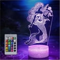 thumbnail image 1 of Luz nocturna 3D de sirena para niños, lámpara de noche regulable con control remoto, 16 colores cambiantes, juguetes para niños., 1 of 5