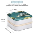 thumbnail image 3 of Sea Turtle Portable Square Jewelry Box Organizer for Rings Earrings Necklaces Bracelets Travel Girls Women, 3 of 7