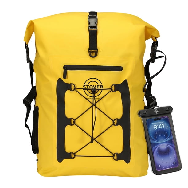 Mochila impermeable impermeable STOVER 55L Floating Roll Top Yellow