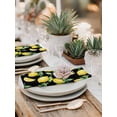 thumbnail image 5 of Lemon Black Cloth Napkins Set of 6 Reusable Dinner Napkins, Country Fruit Watercolor Farmhouse Plant Cocktail Napkin Washable Table Napkins for Wedding/Holiday Party/Baby Shower 20"x20", 5 of 7