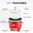 thumbnail image 5 of Courant Rice Cooker 10-Cup (Cooked) Steaming basket One-Touch Operation, Automatic Keep Warm Function, red, 5 of 8