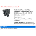 thumbnail image 2 of Trailer Hitch Plug - with 7-Way Connector - Compatible with 2001 - 2012 Chevy Silverado 2500 HD 2002 2003 2004 2005 2006 2007 2008 2009 2010 2011, 2 of 3