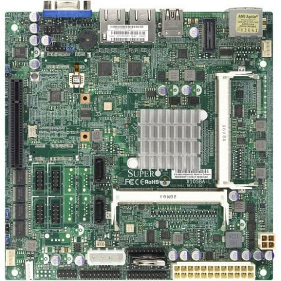 Supermicro X10SBA-L Motherboard - Intel Celeron J1900 - Single Socket FCBGA1170 - Mini ITX - DDR3 1333MHz