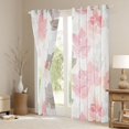 thumbnail image 3 of Manfei Rustic Fall Leaves Blackout Curtains Set of 2 (52x84 Each),Natural Plant Window Curtains,Pink White Curtains and Drapes For Girls Kids,Luxury Bedroom Decor, 3 of 6