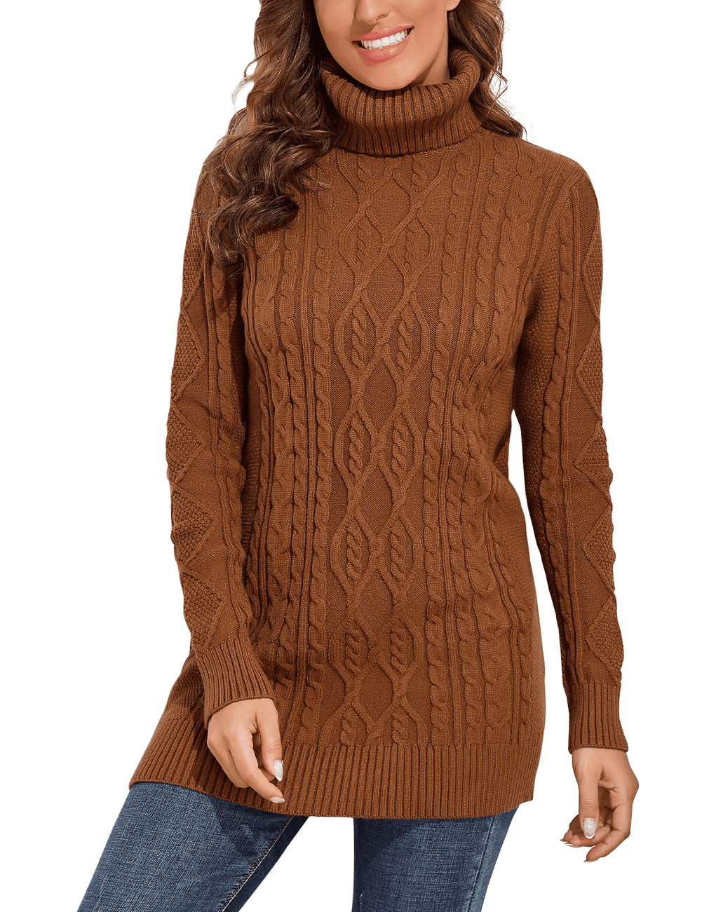 Sweater Crewneck Cable Knit 