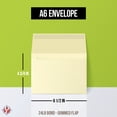thumbnail image 6 of A6 Cream Envelopes – Fits 4.5" x 6" Greeting Cards, Wedding Invitations, Photos, Announcements – 28lb Bond, 70lb Text, 105 GSM – 4 3/4" x 6 1/2" – 250 per Pack, 6 of 6