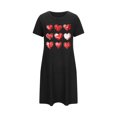 thumbnail image 4 of HomeGardon Women's Sleepwear Nightgowns for Women,Fashion Print Medium Length Dress Oversized Short Nightgown Fashion Chest Print Short Sleeve Nightdress,S-XXL, 4 of 6