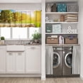 thumbnail image 3 of LALILO Kitchen Curtain Valance Space Old Wood Orange Trees Rod Pocket Window Curtain 52"x 18" Set of 2, 3 of 7