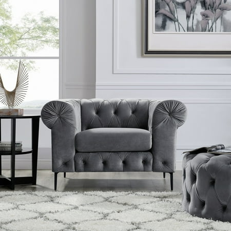 Corvus Prato Tufted Rolled Arm Sofa Chair