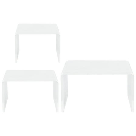 Toddmomy 3Pcs Clear Display Shelf U Shape Acrylic Retail Display Rack Home Use