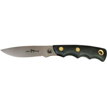 Knives of Alaska Alpha Wolf D2 Knife Suregrip Handle Black