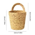 thumbnail image 2 of Boho Seagrass Woven Storage Basket, Wall Hanging Baskets Organizer, Garden Planter Basket, 1PC, 2 of 8