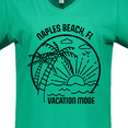 thumbnail image 4 of Inktastic Summer Vacation Mode Naples Beach Florida Women's V-Neck T-Shirt, 4 of 5