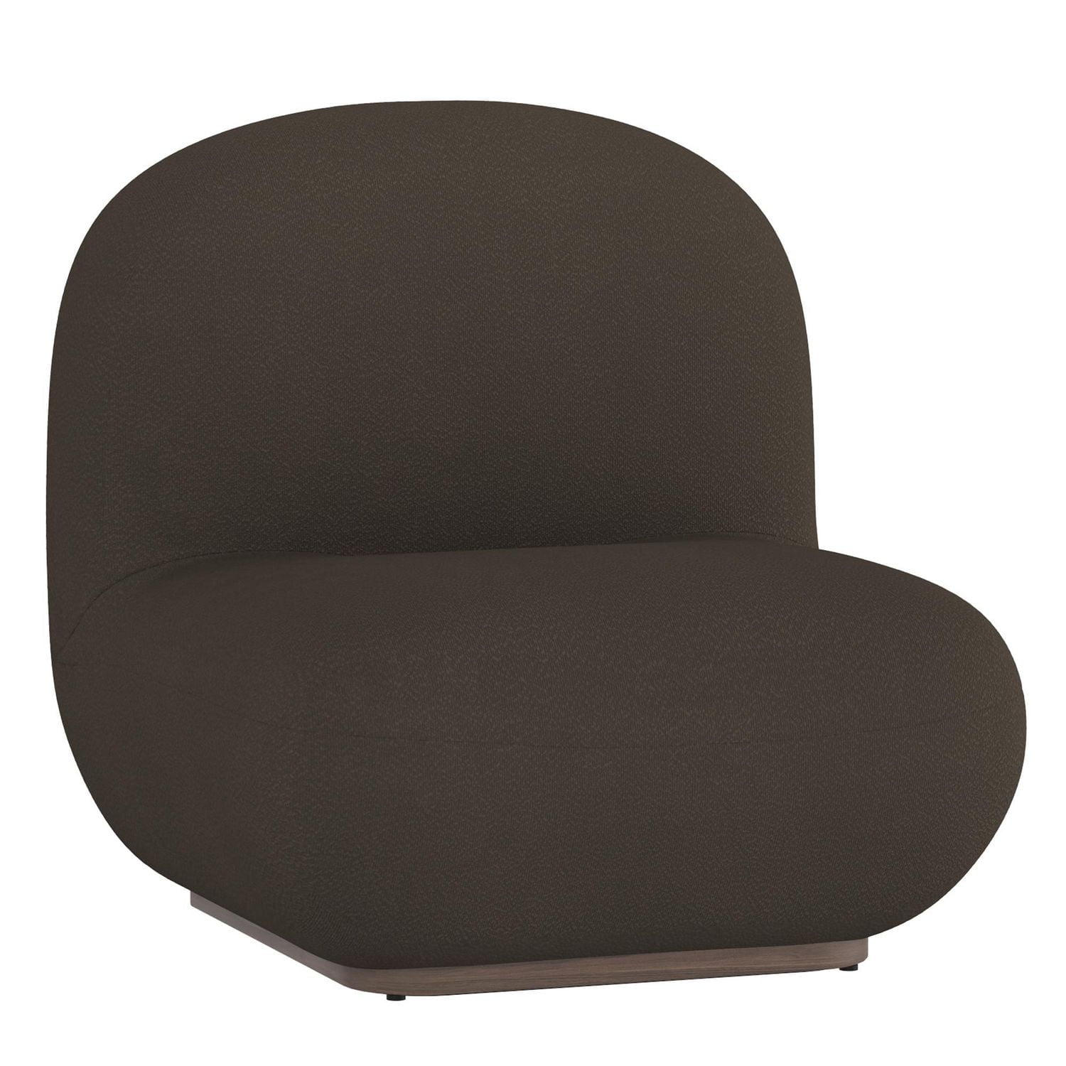 Contemporary Boucle Fabric Accent Chair - Charcoal