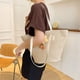 thumbnail image 2 of Bolso tejido para mujer Bolsos para axilas de moda de verano Bolso de hombro Bolso de compras (Blanco), 2 of 7