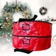 thumbnail image 3 of Sac de Rangement pour Couronne de Noël à Double Couche Grande Capacité Boîte de Rangement pour Couronne Conteneur de Couronne de Noël Boîte de Rangement pour Couronne avec Doubles Fermetures Éclair et Poignées, 3 of 9