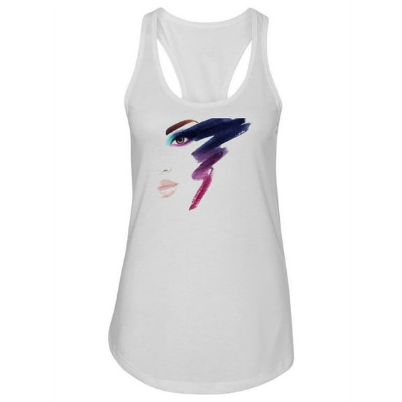 Makeup Racerback Tank Women -Image by Shutterstock, Female Large