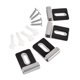 thumbnail image 4 of Kits de 4 clips para soporte de espejo, kits de suspensión de espejo para montaje en pared con accesorios resistentes Negro Plata L, 4 of 9