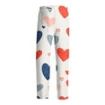 thumbnail image 5 of Hearthz Mens Valentines Day Pajamas Pants Mens Sleep Pants Love Heart Print Drawstring Straight Leg Mens Lounging Pants with Pocket, 5 of 6
