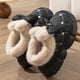 thumbnail image 3 of Nuevos zapatos de algodón para mujer, nuevos zapatos de algodón de suela gruesa con lazo de invierno, antideslizantes y de terciopelo, botas de nieve cálidas para el hogar y al aire libre, 3 of 5
