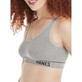 thumbnail image 3 of Hanes Originals Women's Seamless Rib Scoop Crop Bralette, ComfortFlex Fit, Style MHB006, 3 of 8