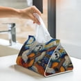 thumbnail image 6 of Fuzoiu Dog Guitar Starry Night Print Tissue Box Cover, PU Leather Tissue Holder,Decorative Facial Paper Organizer for Bathroom Living Room Bedroom Countertop Office Desk Car Home, 6 of 7