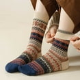 thumbnail image 2 of Maplenight 4 Pairs Cotton Socks for Women Thick Wool Soft Warm Cozy Vintage Crew Socks Boot Sock, 2 of 4