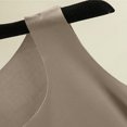 thumbnail image 5 of Tank Tops for Women Plus Size under $5 Sleeveless Ice Silk Round Neck Solid Color Loose Pajama Tank Tops Khaki 2XL, 5 of 6
